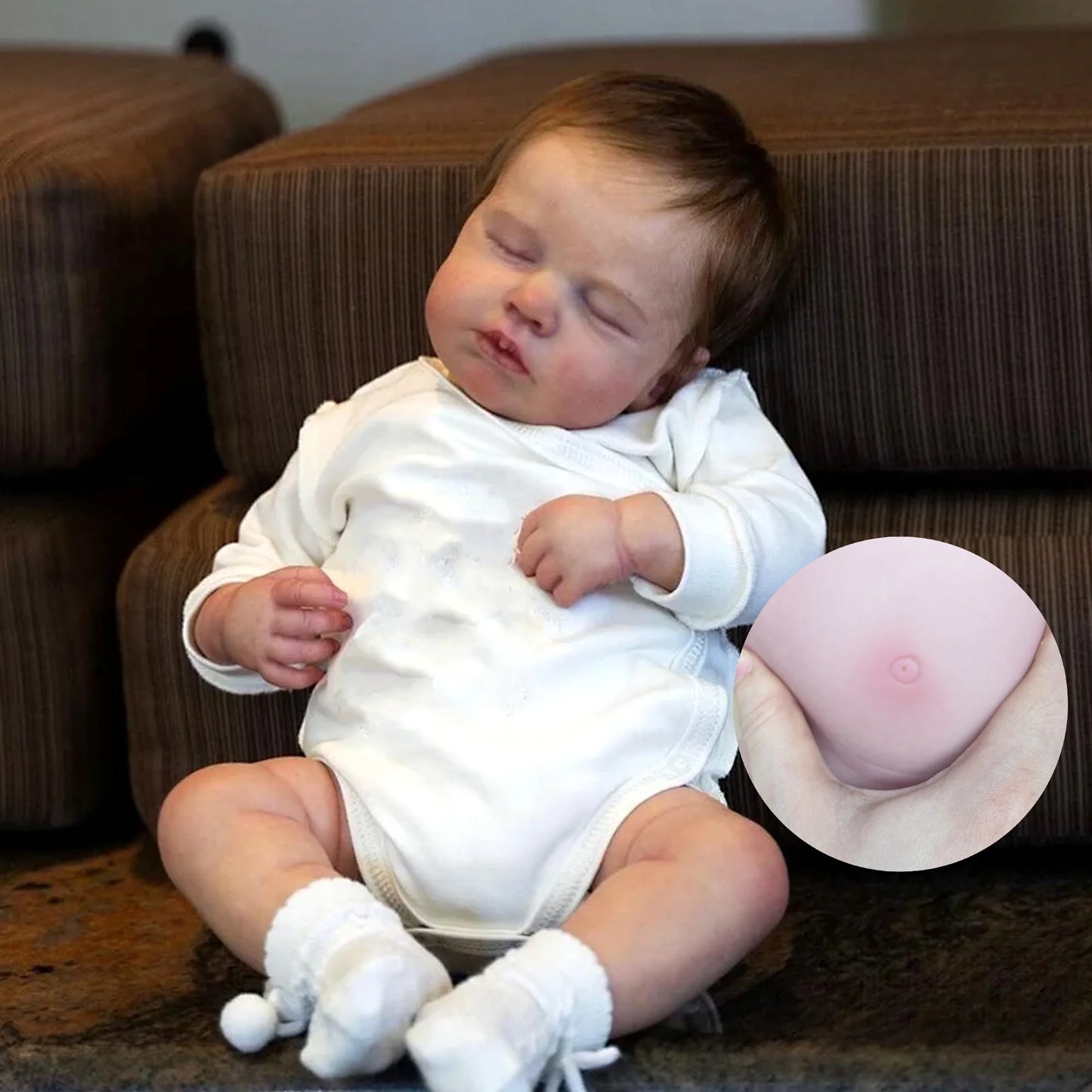 Reborn Doll kokovartalo silikoni vinyyli (poika/tyttö) fi