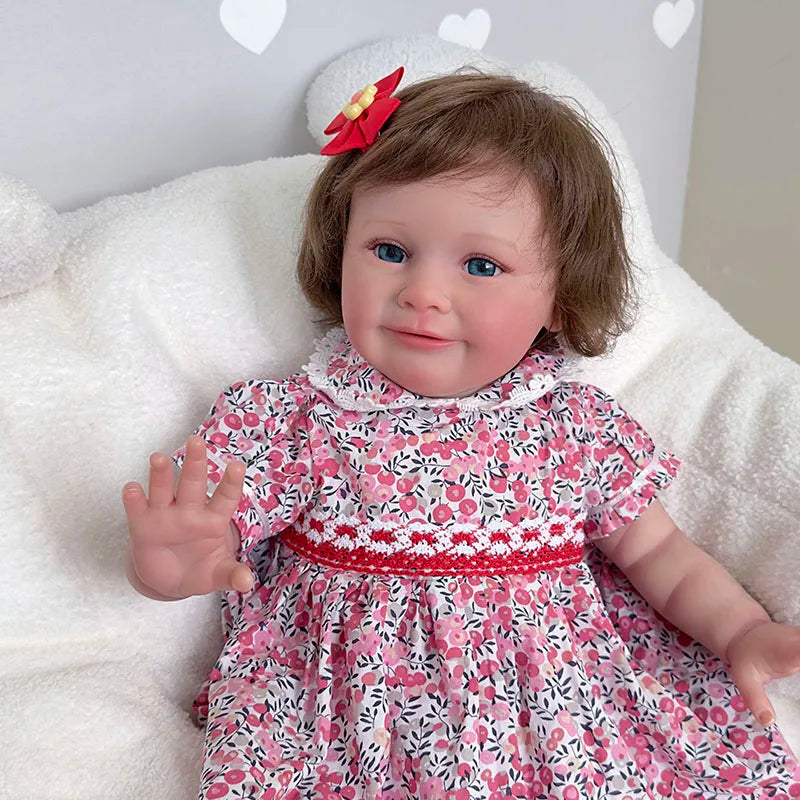 Reborn Doll Zoe Pehmeä silikoni Reborn Käsintehty