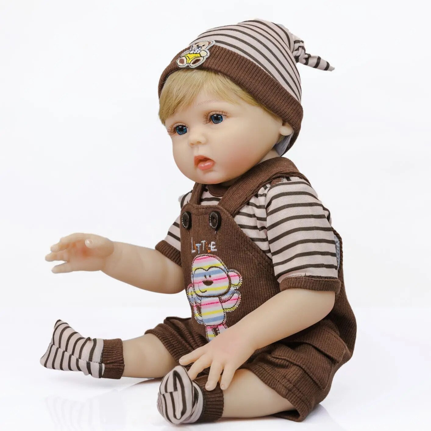 Baby Boy koku Doll Premie Täysi todenmukainen uudestisyntynyt vauvanukke