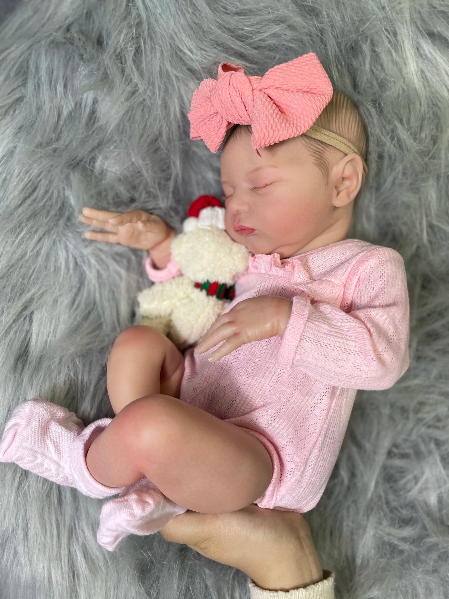 Laura Realistinen Valmis Reborn Baby Doll Käsintehty Juurtuneet hiukset