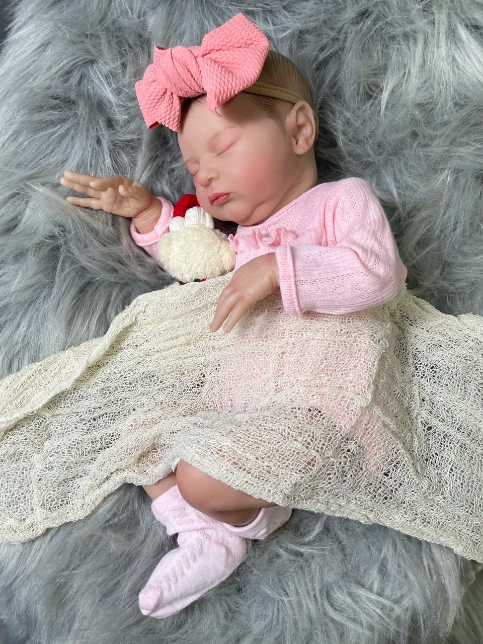 Laura Realistinen Valmis Reborn Baby Doll Käsintehty Juurtuneet hiukset