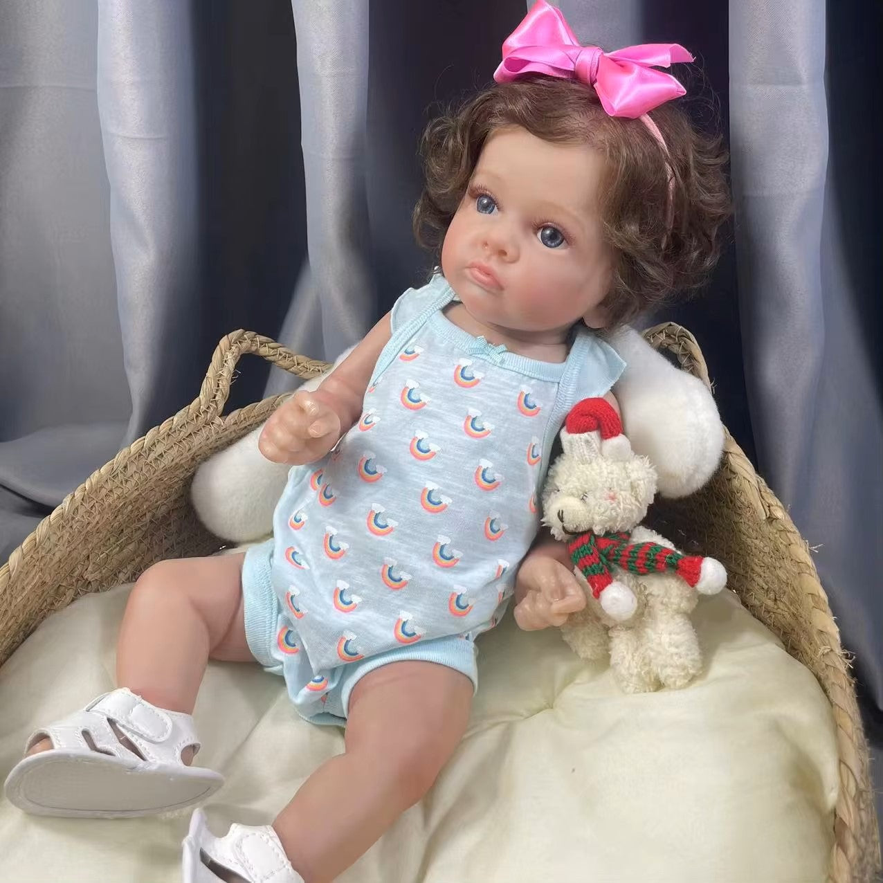 Full Body Vinyl tyttö vedenpitävä Reborn Doll Tutti Face käsin yksityiskohtainen maalaus