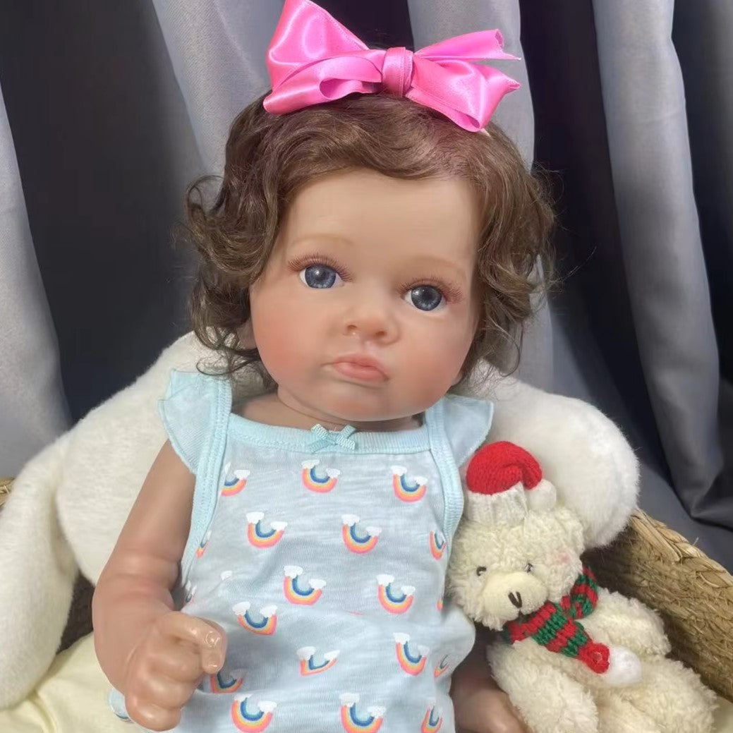 Full Body Vinyl tyttö vedenpitävä Reborn Doll Tutti Face käsin yksityiskohtainen maalaus