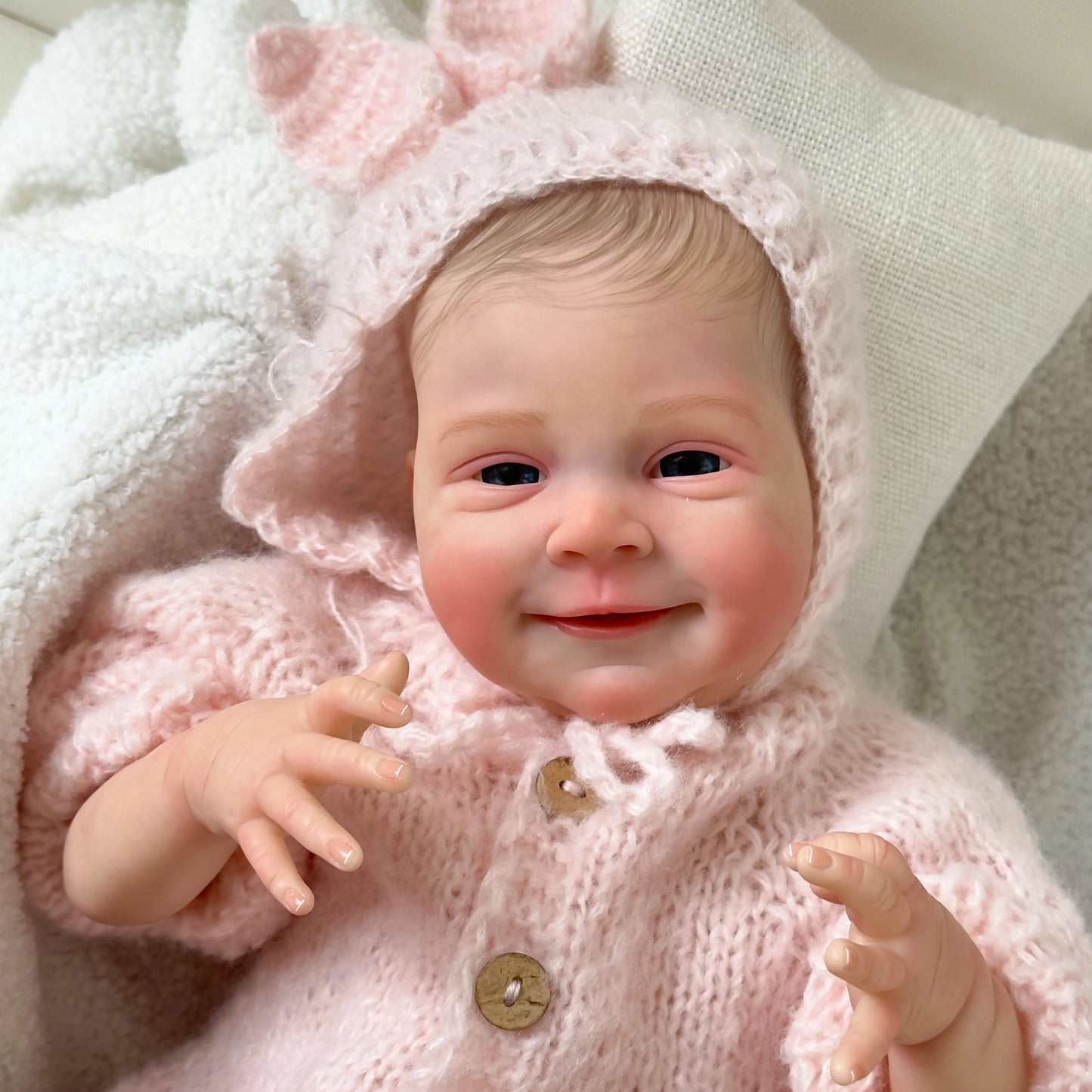 Sebastia Reborn Baby Doll jo maalattu valmis hereillä vastasyntynyt vauva