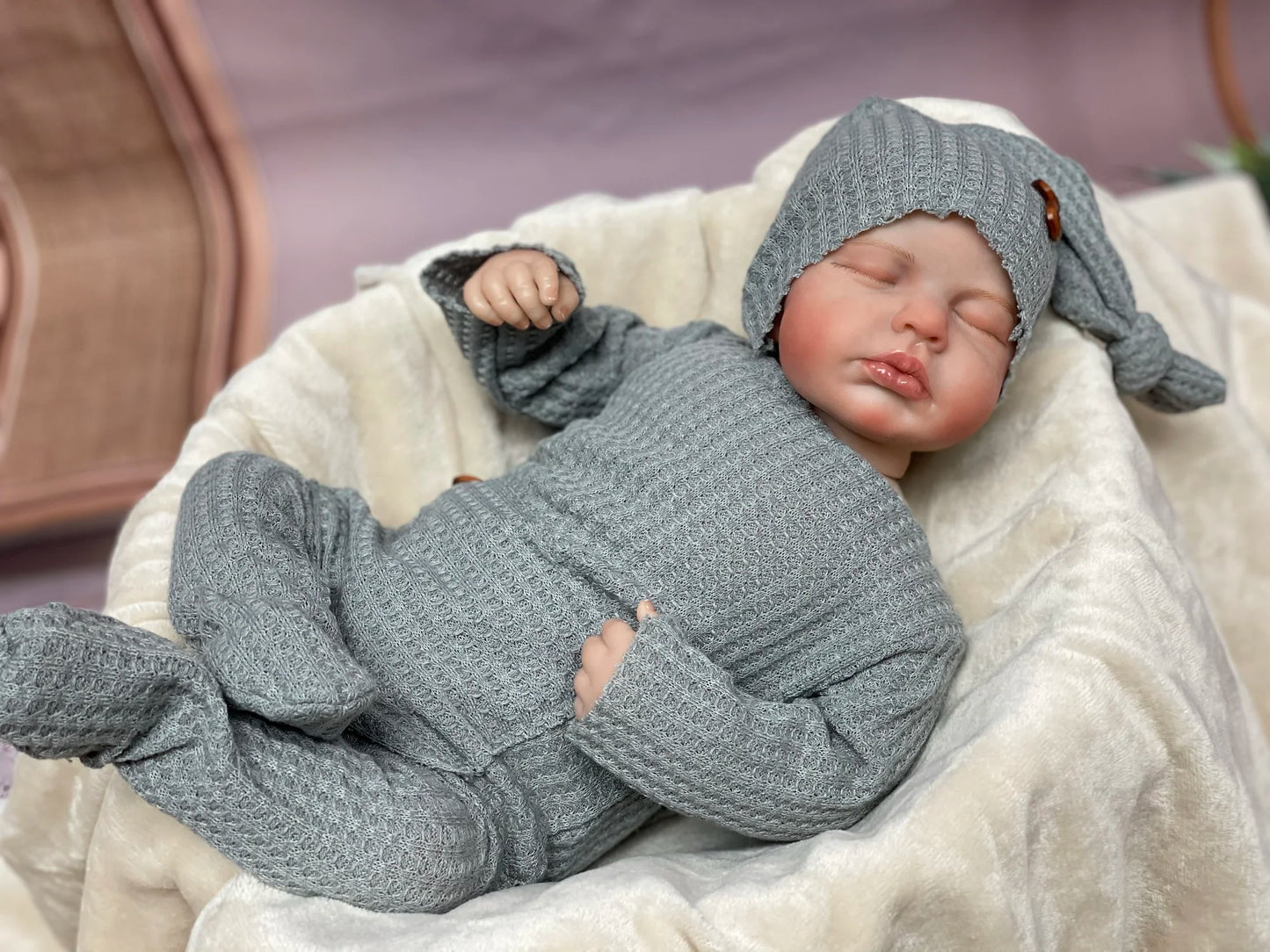 Kaksoset Bebe Reborn Dolls maalatut hiukset käsintehty rajoitettu painos